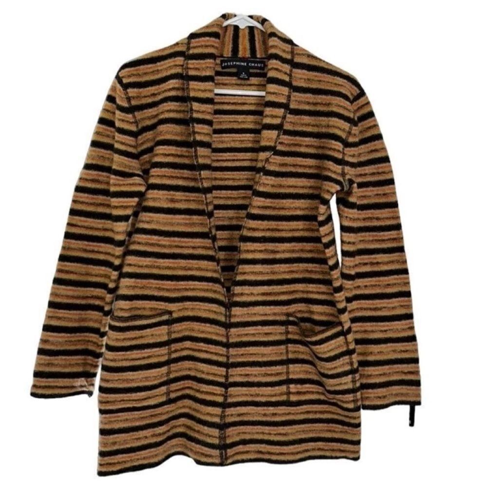 Josephine Chaus Striped Wool Open
FrontJacket(Size Small)